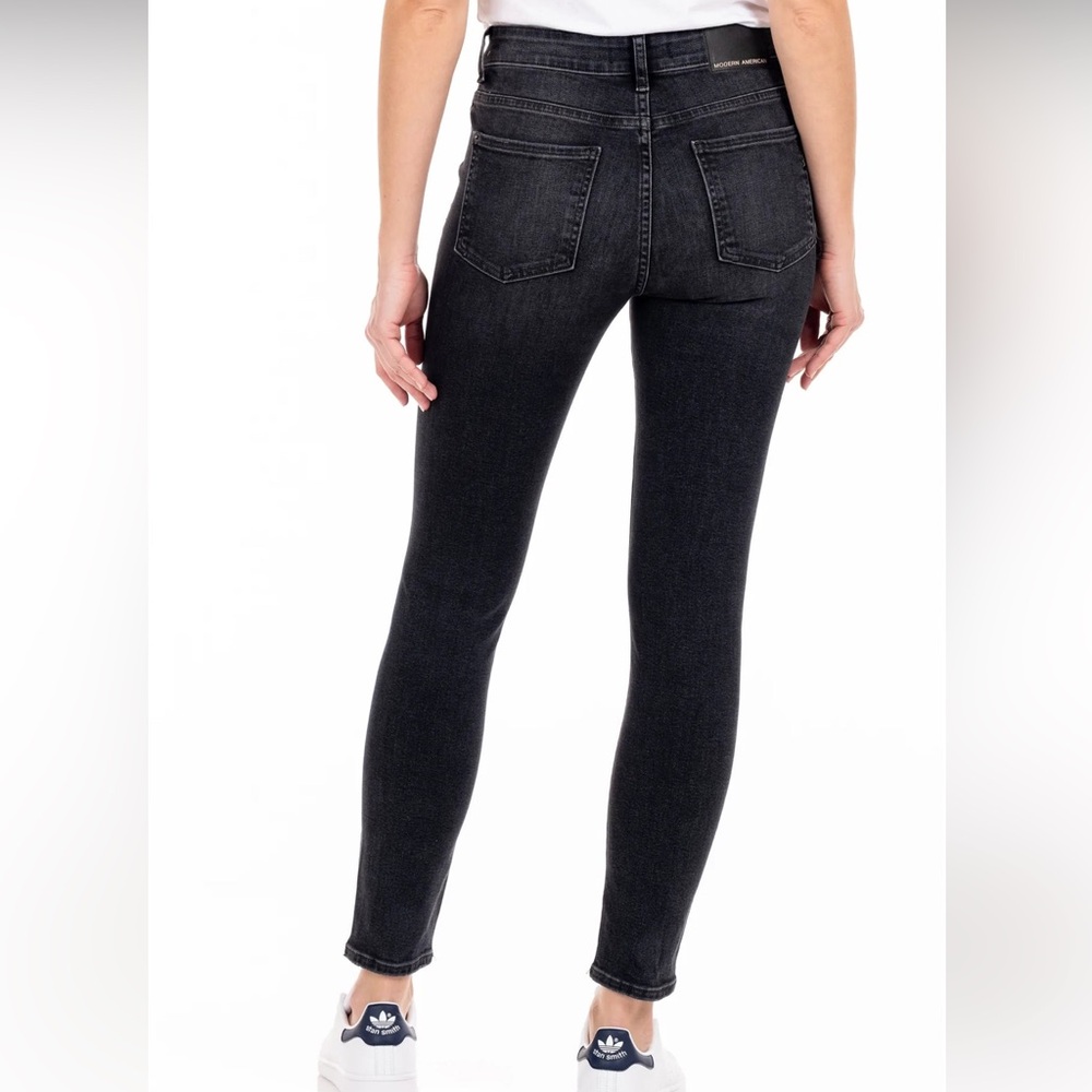 Size 25 Modern American Soho Vintage Black Denim Ankle High Rise